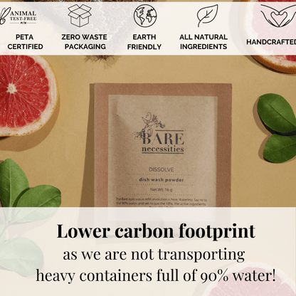 Natural Dishwash Powder Refill Pack | Tough on Grease| Kid Safe| Pack of 4 – Cleaning Products on Brown Living™. SKU: BNHC005 -3. Img 7.