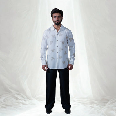 Natural Fabric Breathable Bamboo Shirt For Men – Men Shirt on Brown Living™. SKU: Aayu42. Img 1.
