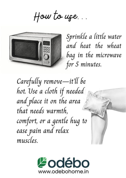 Natural Heating Bag – Reusable Hot Pack for Pain Relief & Comfort – Medical Care on Brown Living™. SKU: odebo-018. Img 5.