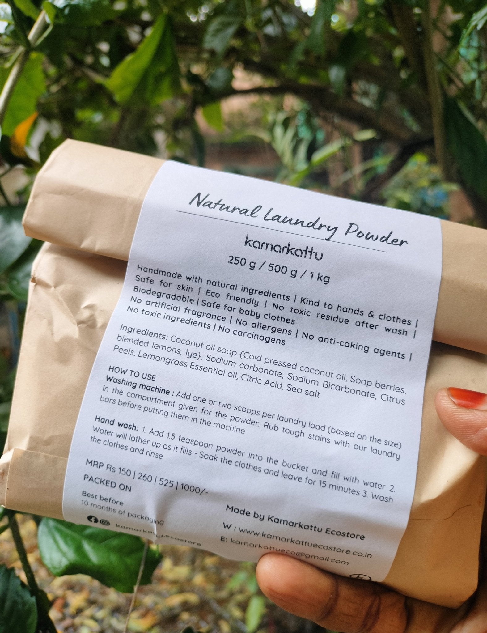 Natural Laundry Powder - 1 kg | Verified Sustainable by Brown Living™