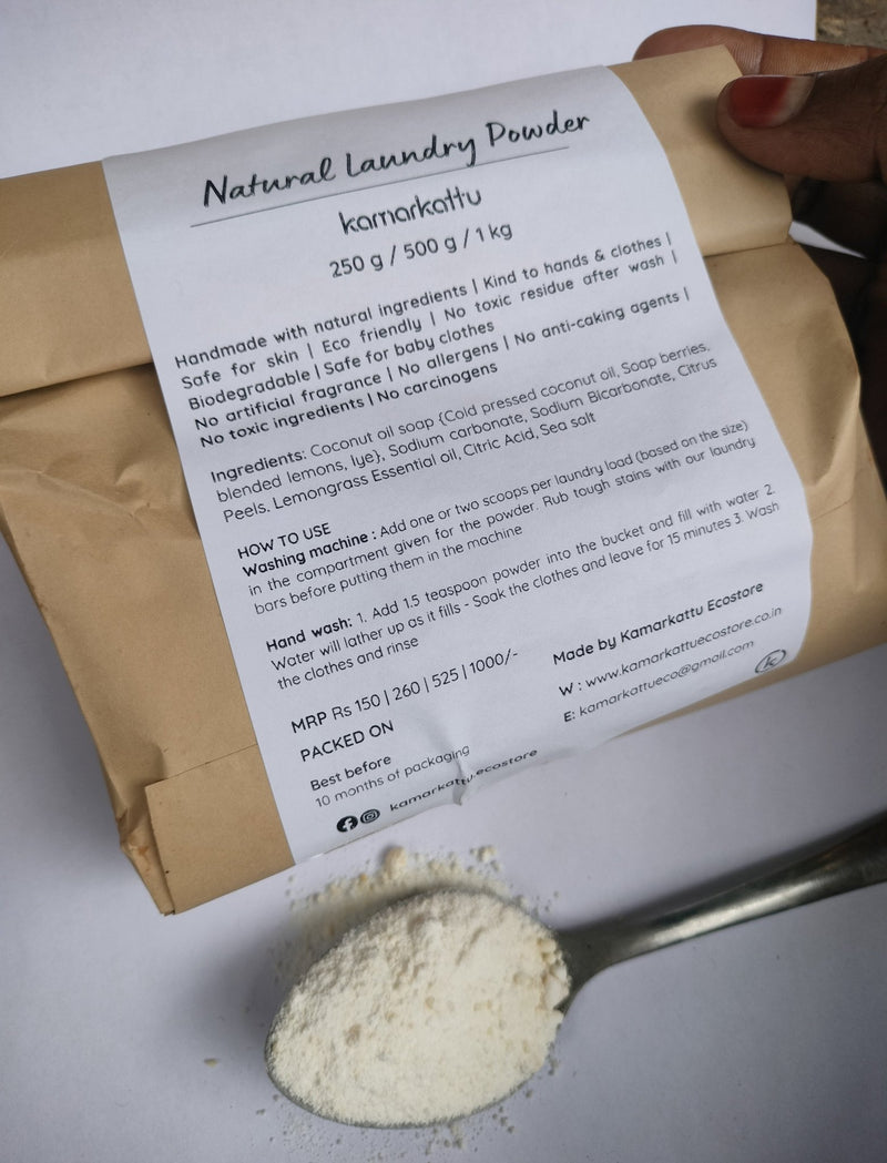 Natural Laundry Powder - 1 kg | Verified Sustainable by Brown Living™