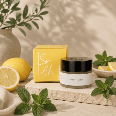 Natural Lemon & Mint Lip Balm | Refreshing Moisturizing Lip Care | 15g – Lip Balms on Brown Living™. SKU: 276-16608-LMLB001. Img 1.