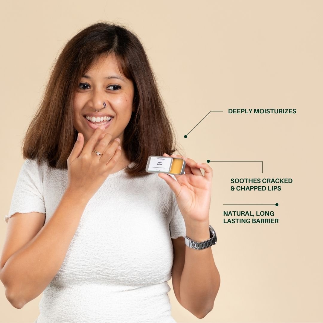 Natural Lip Balm for Chapped & Dry Lips | Preservative - Free – Lip Balms by remembher available on Brown Living™. Vanilla . SKU: VANLB004. Img 2.