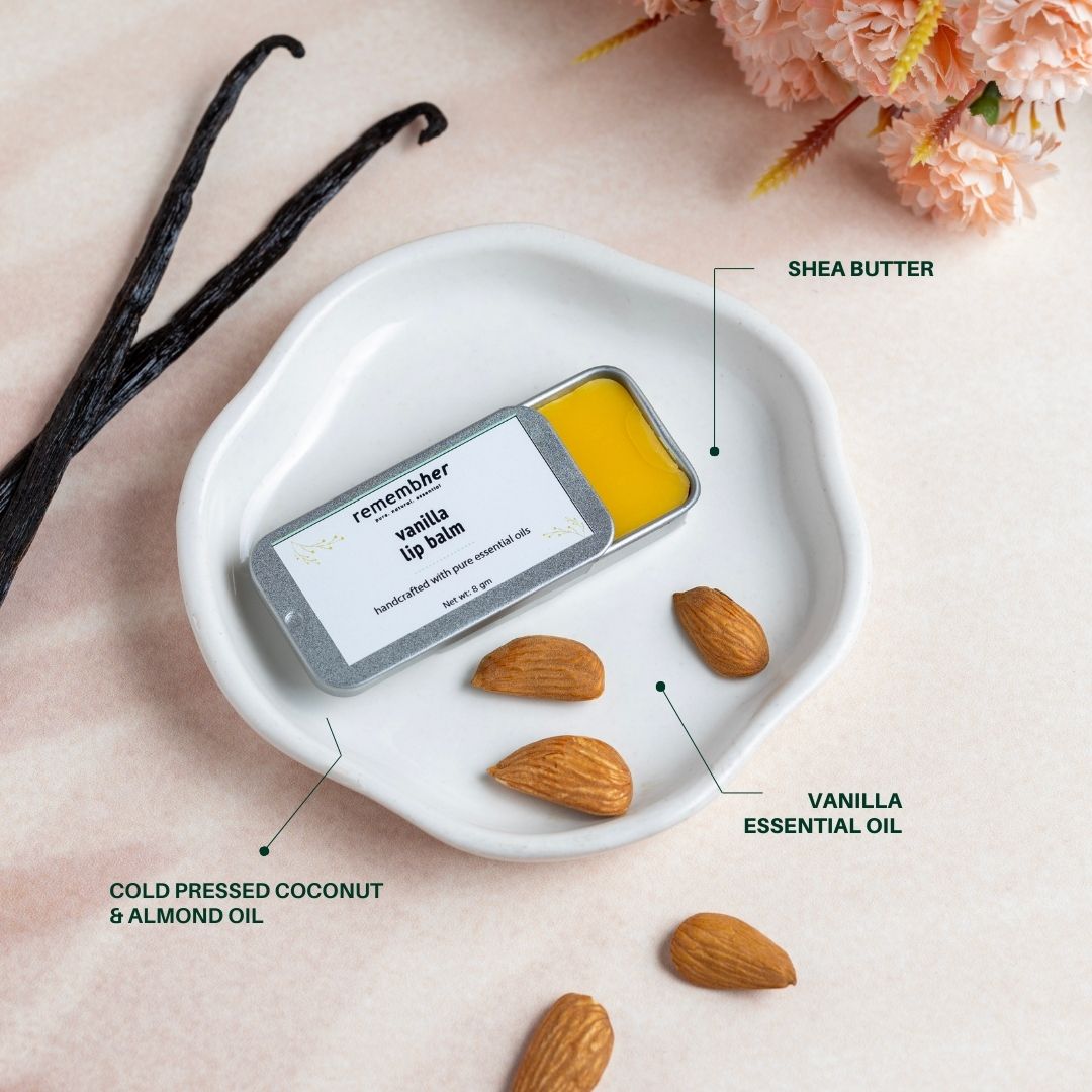 Natural Lip Balm for Chapped & Dry Lips | Preservative - Free – Lip Balms by remembher available on Brown Living™. Vanilla . SKU: VANLB004. Img 4.