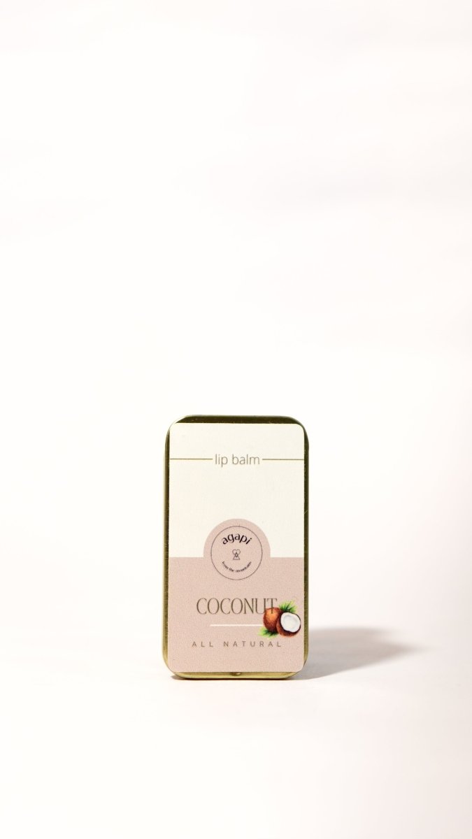 Natural Lip Balms – Hydrating & Healing Care – Skin Care by Agapi available on Brown Living™. Coconut . SKU: oceanblue - organic - cotton - shirt - 014481. Img 3.
