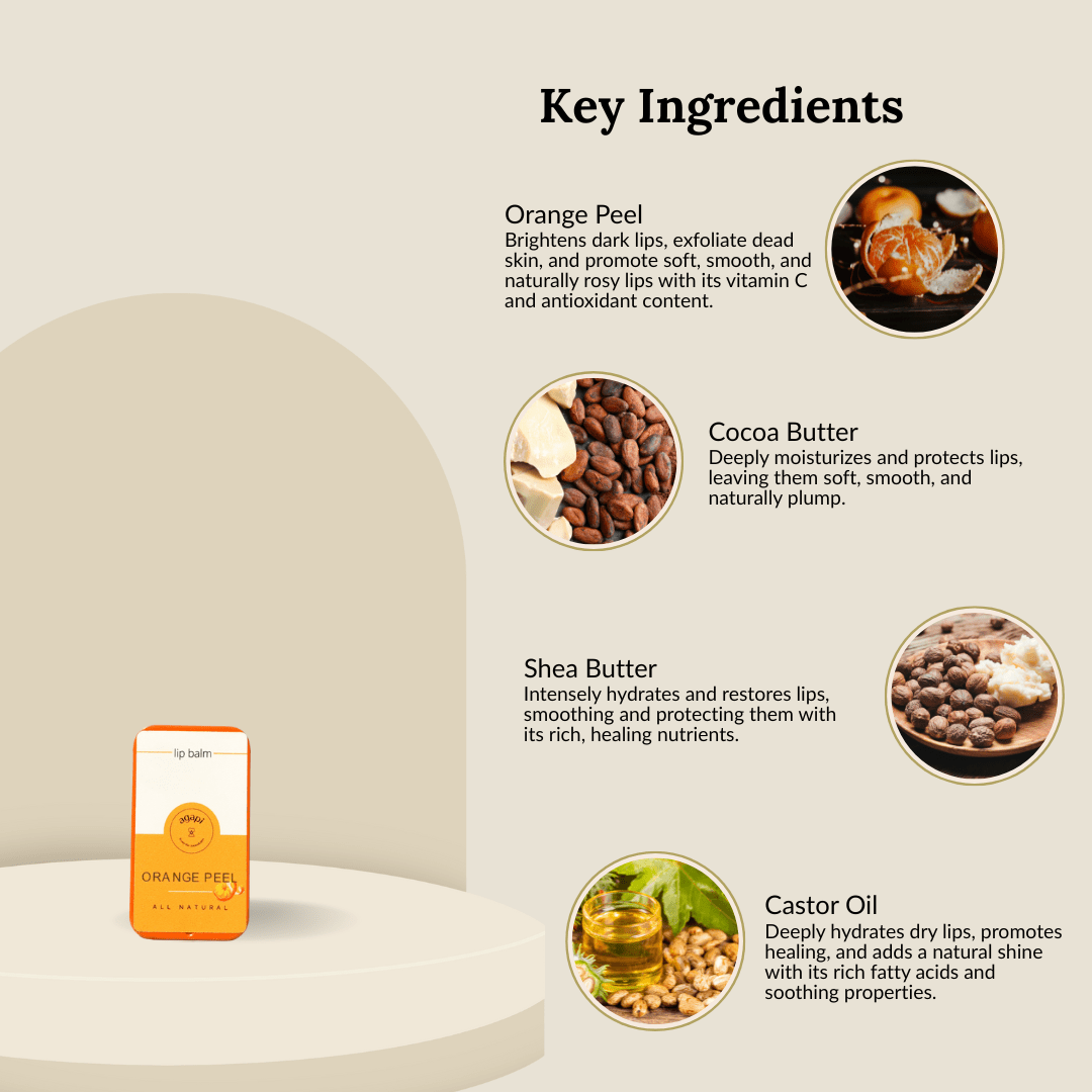 Natural Lip Balms – Hydrating & Healing Care – Skin Care by Agapi available on Brown Living™. Orange Peel . SKU: oceanblue - organic - cotton - shirt - 014480. Img 2.