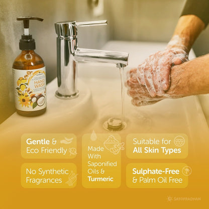 Natural Liquid Handwash 200ml | Saponified Oils & Turmeric | Verified Sustainable by Brown Living™