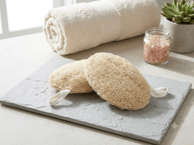 Natural Loofah Body Scrubber- Pack of 2 – Body Scrub on Brown Living™. SKU: 108-06466-OEP221_24BL6323. Img 7.