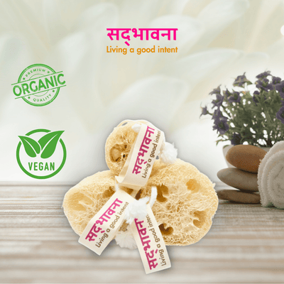 Natural Loofah Sponge | Organic Bath Scrubber | Pack of 3 – Bath Accessories on Brown Living™. SKU: B0F6KW6391. Img 2.