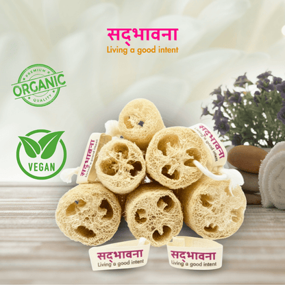 Natural Loofah Sponge | Organic Bath Scrubber | Pack of 6 – Bath Accessories on Brown Living™. SKU: B0F6L8572R. Img 2.