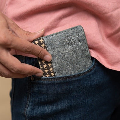 Natural Mens Wallet | Made of Coconut Leather – Mens Wallet on Brown Living™. SKU: ZK8SDW-685. Img 2.