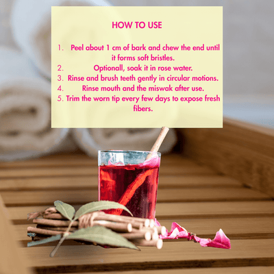 Natural Miswak Stick | Organic Datun | Pack of 10 – Oral Care on Brown Living™. SKU: B0FZC3Y95M. Img 4.
