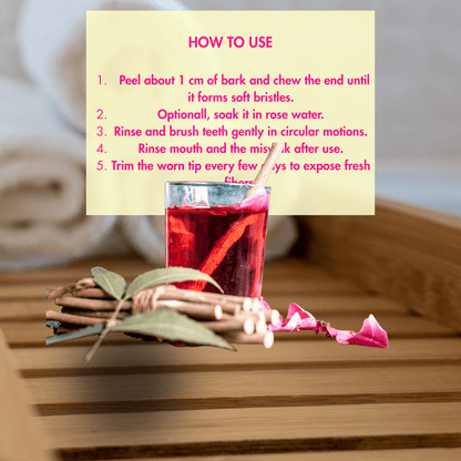 Natural Miswak Stick | Organic Datun | Pack of 5 – Oral Care on Brown Living™. SKU: B0FZSRLDMV. Img 4.