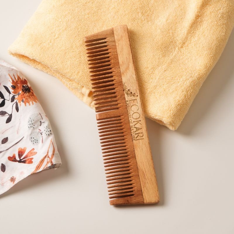 Natural Neem Wooden Combs Set | Verified Sustainable by Brown Living™