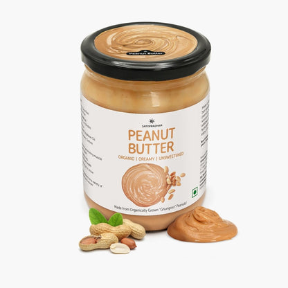 Natural Peanut Butter Crunchy 500g - Mildly Sweetened with Jaggery – Jams & Spreads by SATOPRADHAN available on Brown Living™. . SKU: 1DS_PBCS - 5H. Img 1.
