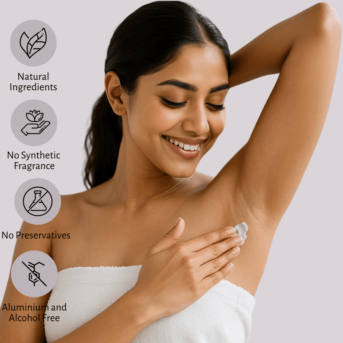 Natural Sandalwood Deodorant Cream | Jojoba & Almond Oil – Deodorant on Brown Living™. SKU: SKUS001. Img 5.