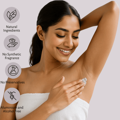 Natural Sandalwood Deodorant Cream | Jojoba & Almond Oil – Deodorant on Brown Living™. SKU: SKUS001. Img 5.