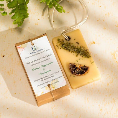 Natural Scented Wax Tablet - Orange, Peppermint & Eucalyptus - 1 or 2 – Candles & Fragrances on Brown Living™. SKU: UC - 58 / SWT_OPE. Img 2.