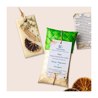 Natural Scented Wax Tablet - Orange, Peppermint & Eucalyptus - 1 or 2 – Candles & Fragrances on Brown Living™. SKU: UC - 58 / SWT_OPE. Img 10.