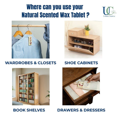 Natural Scented Wax Tablet Parijat (Coral Jasmine) , Lime & Patchouli – Candles & Fragrances on Brown Living™. SKU: UC - 59 / 2WT_PCCL. Img 7.