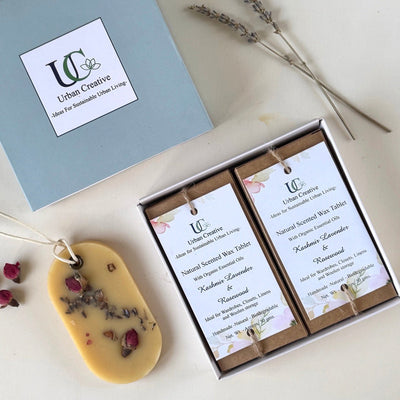 Natural Scented Wax Tablets - Kashmir Lavender & Rosewood – Candles & Fragrances on Brown Living™. SKU: UC - 60 / SWT_KLRW. Img 7.