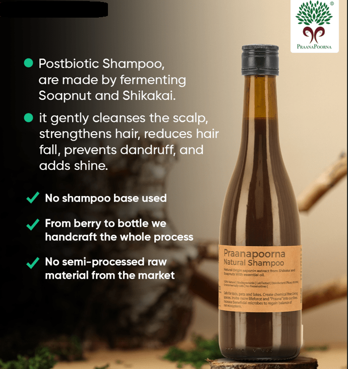 Natural Shampoo 350ml – Hair Shampoo on Brown Living™. SKU: 133-08236-praanapoorna-SKUA11. Img 6.