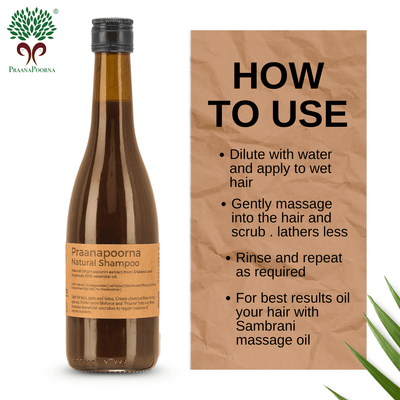 Natural Shampoo 350ml – Hair Shampoo on Brown Living™. SKU: 133-08236-praanapoorna-SKUA11. Img 5.