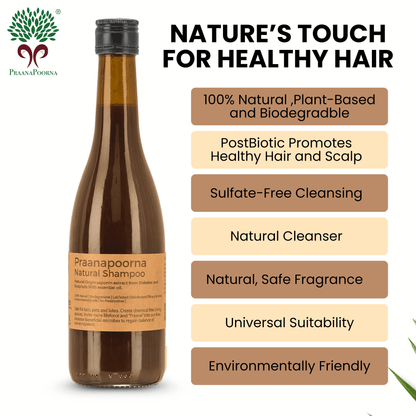 Natural Shampoo 350ml – Hair Shampoo on Brown Living™. SKU: 133-08236-praanapoorna-SKUA11. Img 4.