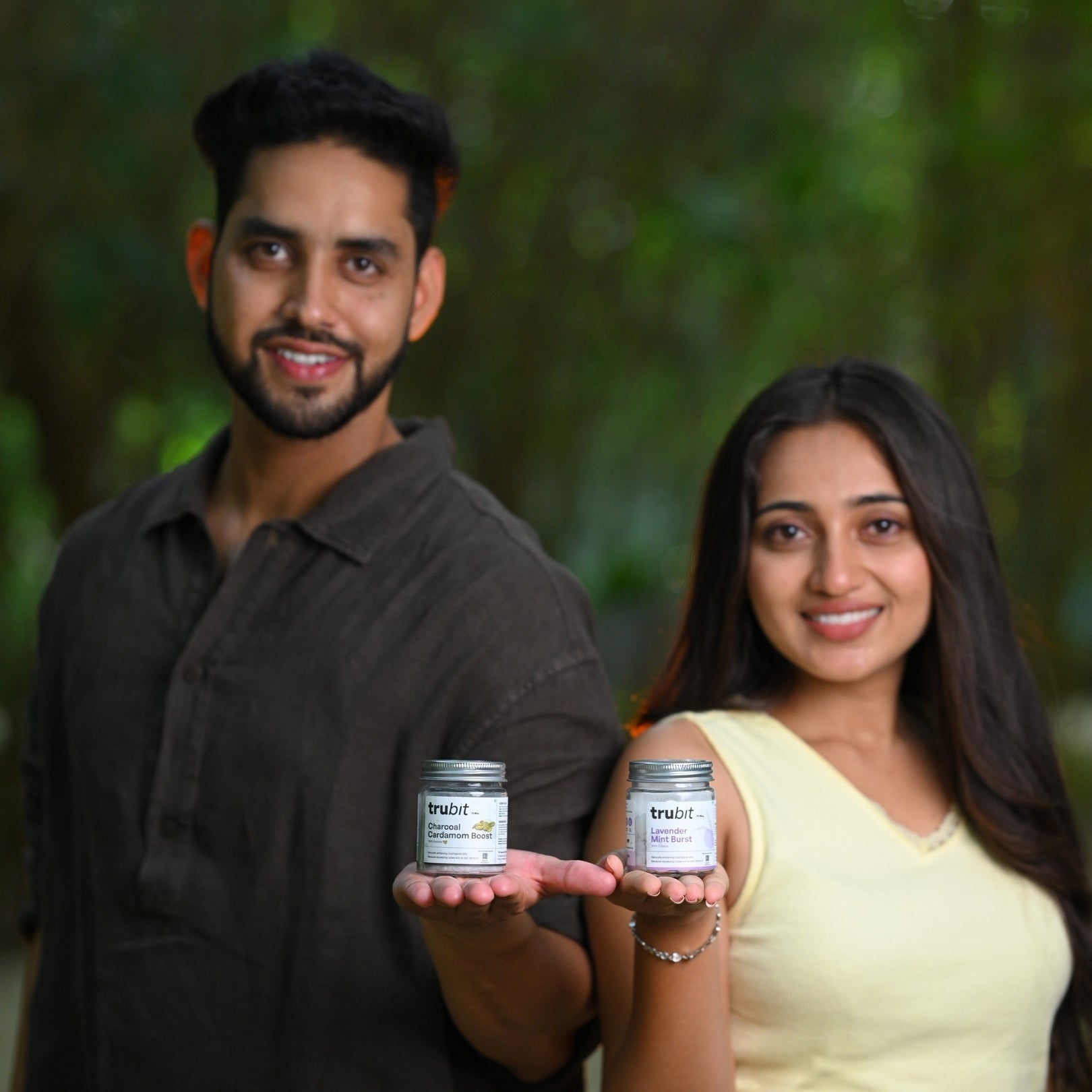 Natural Tooth Cleaning Tablets Duo | Lavender Mint & Charcoal Cardamom – Tooth Cleaning Tablets on Brown Living™. SKU: 11004. Img 2.