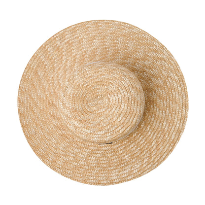 Natural Wheat Straw Wide Brim Boater Hat | Travel & Beach Essential – Womens Hat on Brown Living™. SKU: MBNL002051. Img 3.
