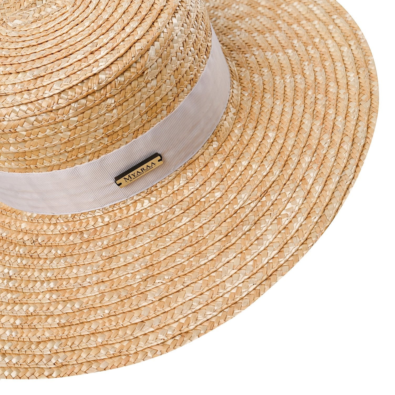 Natural Wheat Straw Wide Brim Boater Hat | Travel & Beach Essential – Womens Hat on Brown Living™. SKU: MBNL002051. Img 2.