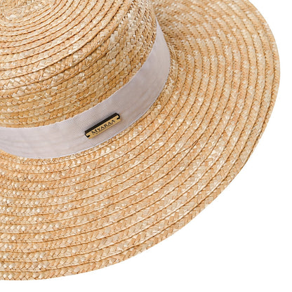 Natural Wheat Straw Wide Brim Boater Hat | Travel & Beach Essential – Womens Hat on Brown Living™. SKU: MBNL002051. Img 2.