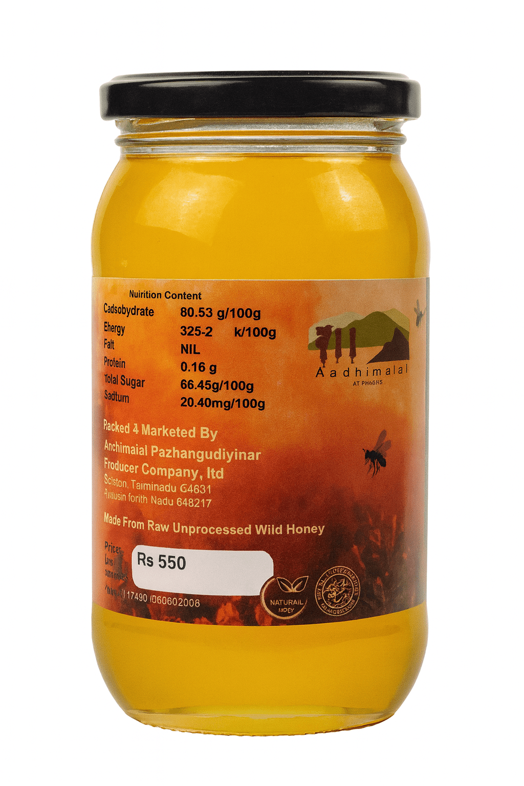 Natural Wild Honey – Apis Dorsata / Rock Bee Honey | Raw & Pure – Honey & Syrups on Brown Living™. SKU: APPCL-001n. Img 3.
