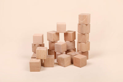 Natural Wooden Blocks for Toddlers – Set of 12 | Set of 24 – Sets & Stacking Toys on Brown Living™. SKU: B24. Img 5.