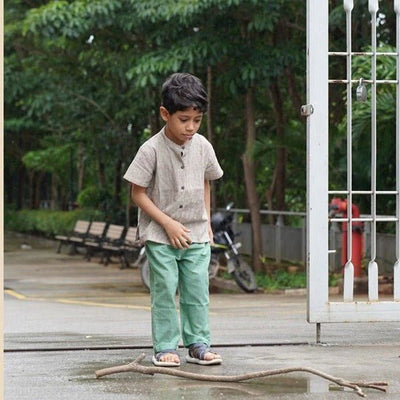 Nature Wear Pure Cotton Trousers Comfort fit – Kids Pants on Brown Living™. SKU: SCBSPB01. Img 13.