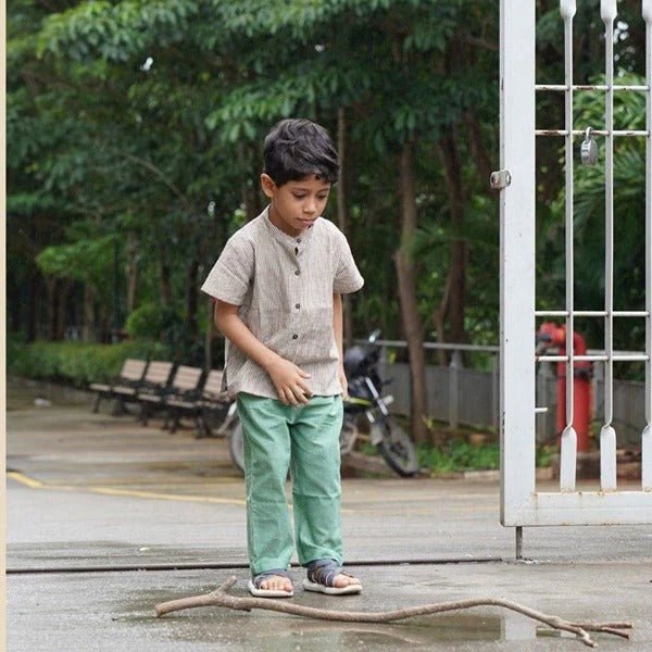 Nature Wear Pure Cotton Trousers Comfort fit – Kids Pants on Brown Living™. SKU: SCBSPB01. Img 13.