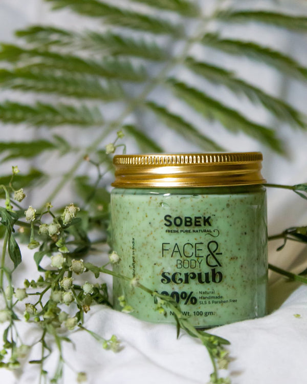 Nature's Nectar- Green Tea & Neem Face and Body Scrub | Verified Sustainable Face Scrub on Brown Living™