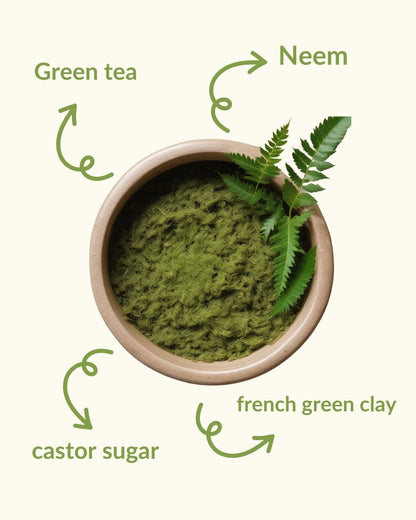 Nature's Nectar - Green Tea & Neem Face and Body Scrub | Verified Sustainable by Brown Living™