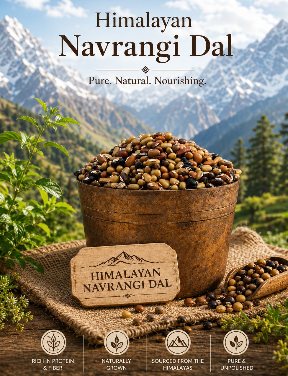 Navrangi Dal 500g – Mixed Protein Rich Healthy Lentil Blend – Cooking & Baking Supplies on Brown Living™. SKU: I00179. Img 6.