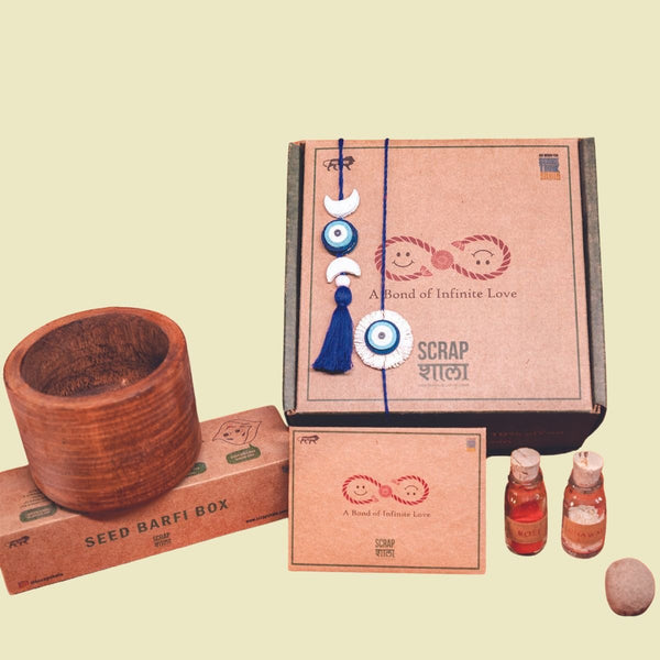 Nazarbattu Premium Rakhi Box | Handmade Plantable Rakhi and Lumba Set | Verified Sustainable Rakhi on Brown Living™