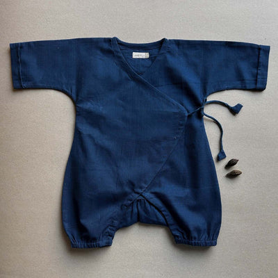 Neel Baby Romper – Kids Onesies on Brown Living™. SKU: AGHBKHROMKHNB. Img 1.