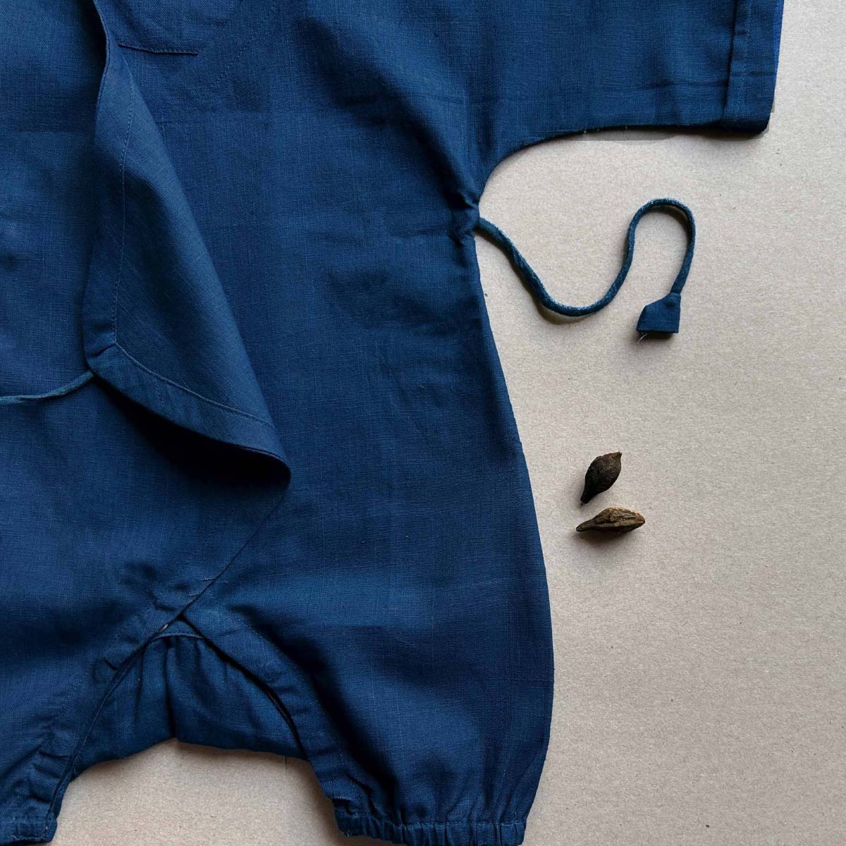 Neel Baby Romper – Kids Onesies on Brown Living™. SKU: AGHBKHROMKHNB. Img 3.