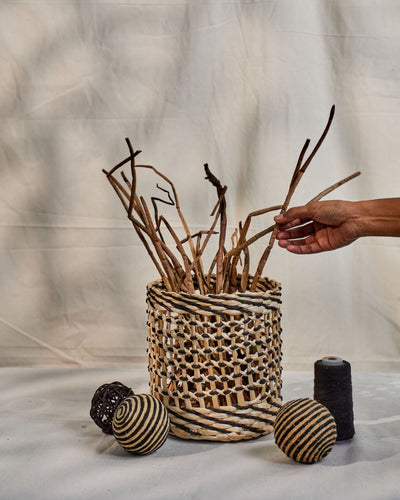 Neel - Multi-Utility Banana Fiber Basket – Baskets & Boxes on Brown Living™. SKU: 013. Img 2.