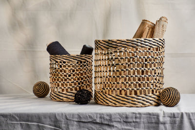 Neel - Multi-Utility Banana Fiber Basket – Baskets & Boxes on Brown Living™. SKU: S-012. Img 3.