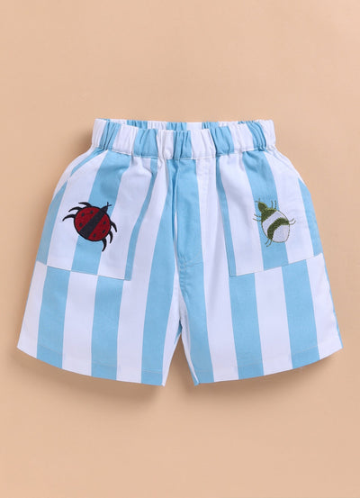 Neeli Dhaari Boys Cotton Co - ord Set | Striped Comfortable Kids Outfit – Kids Daywear Sets on Brown Living™. SKU: NDB23M1. Img 3.