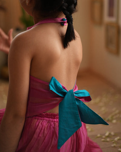 Neelkamal Pink & Gold Coord Set – Festive Ethnic Wear for Women – Kids Ethnic Sets on Brown Living™. SKU: C35G1PP12. Img 6.