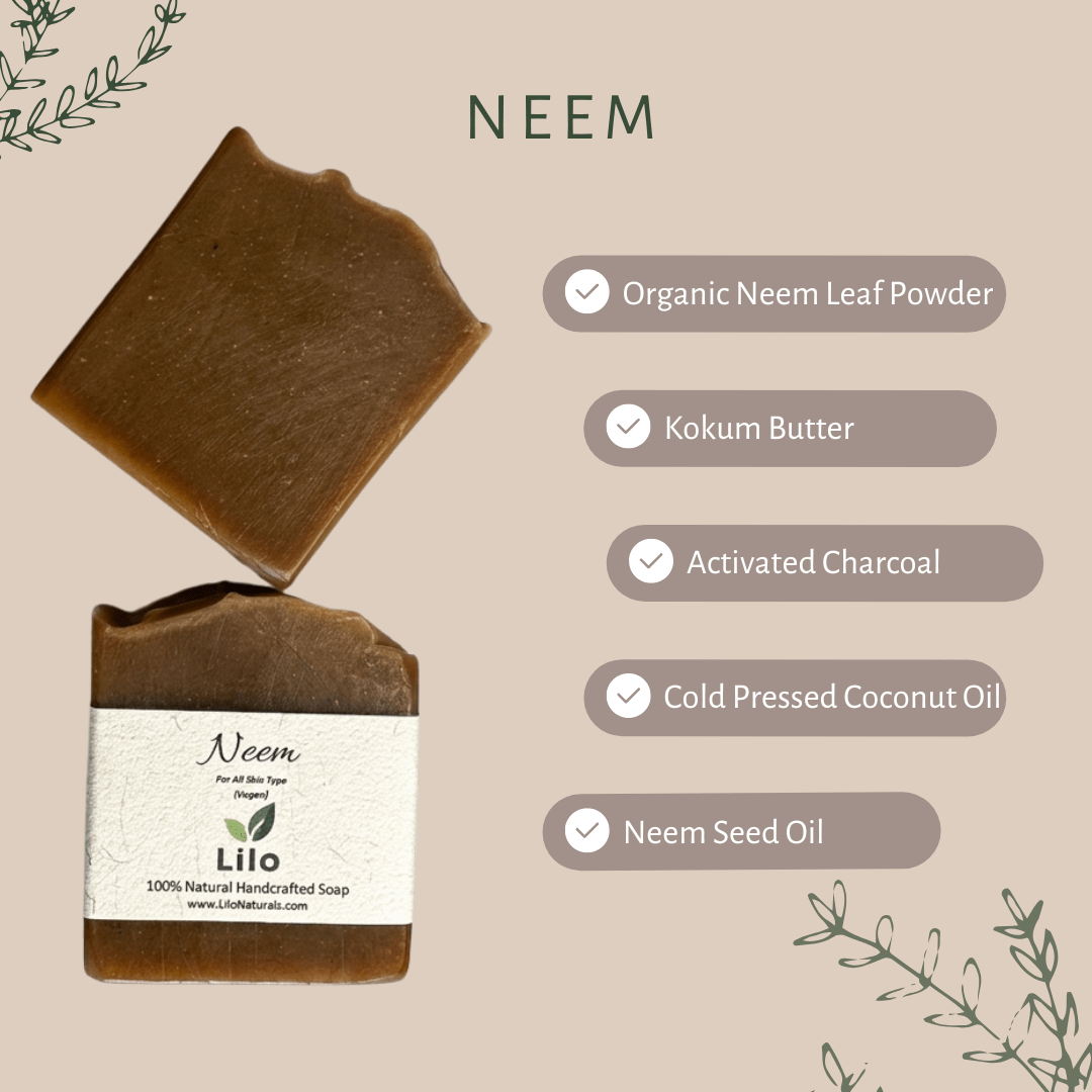 Neem Bar Soap for All Skin Types with Neem Oil – Body Soap on Brown Living™. SKU: S10004. Img 5.