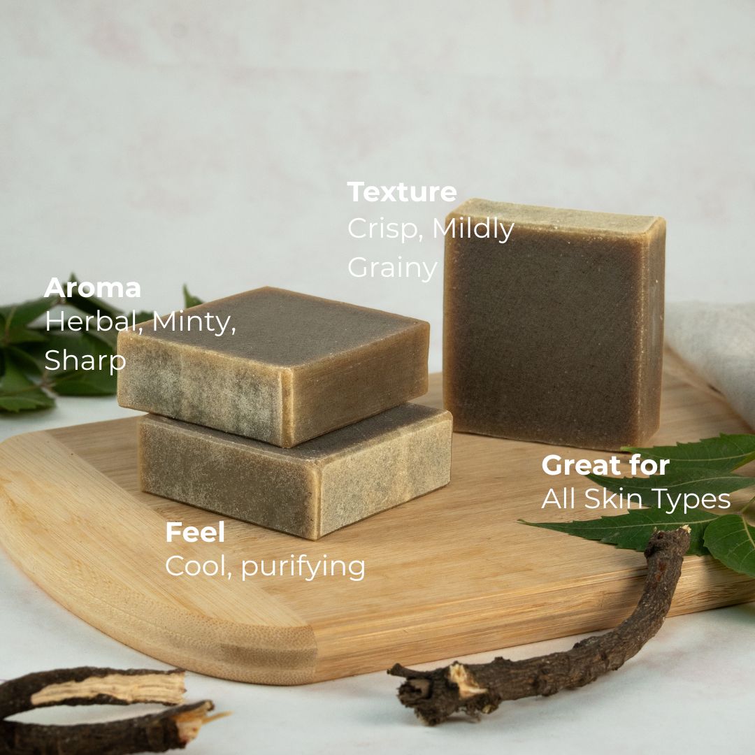 Neem & Eucalyptus Handcrafted Cold Processed Soap – Body Soap on Brown Living™. SKU: NNE1010X. Img 4.