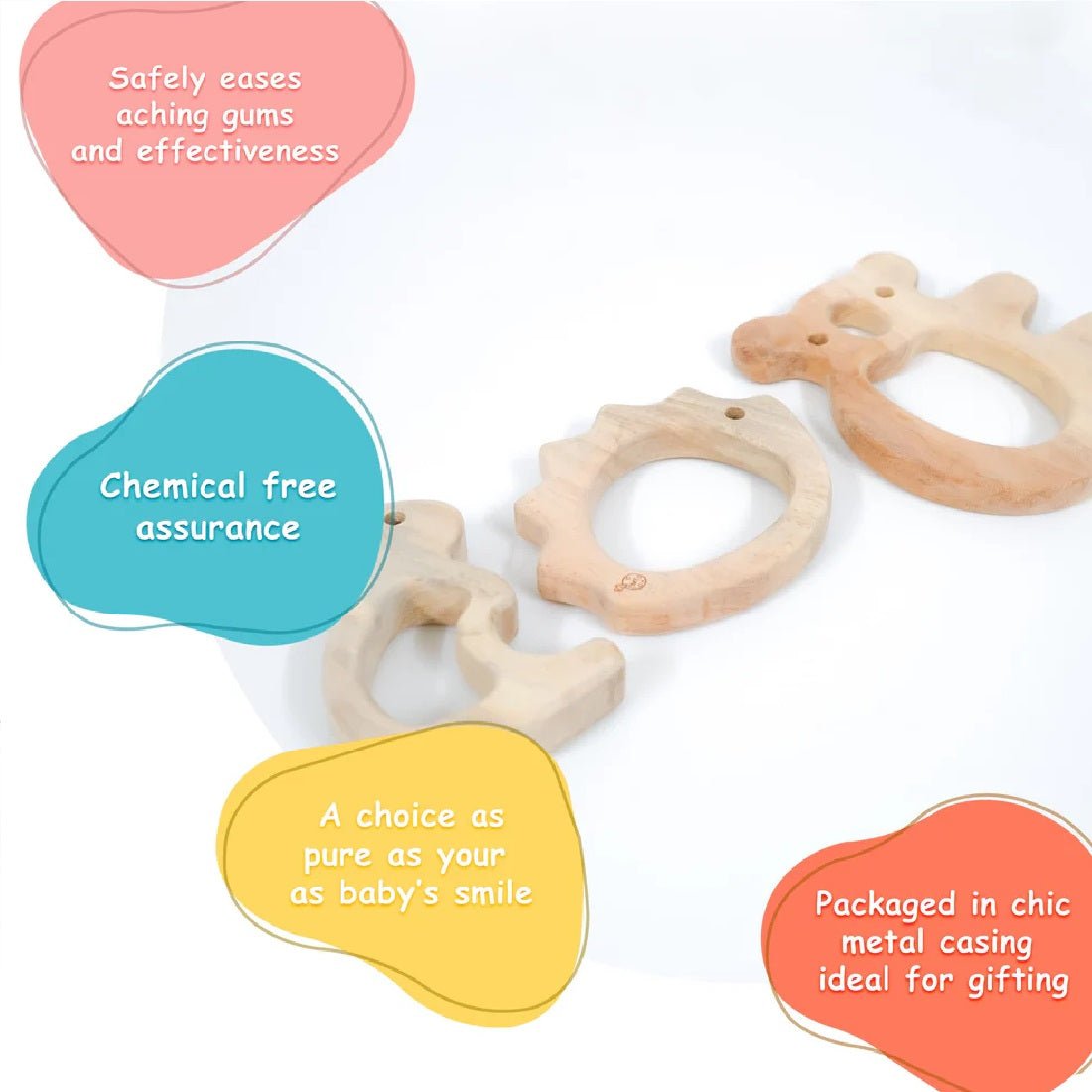 Neem Teether Toys – Rabbit, Hedgehog & Koala for Babies – Baby Teethers & Soothers on Brown Living™. SKU: rabbithedgehogkola. Img 6.
