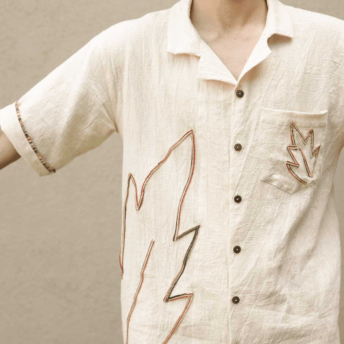 Neem Unisex Shirt | Sustainable Cotton Everyday Comfort Wear – Mens Shirt on Brown Living™. SKU: 5MA00002. Img 2.
